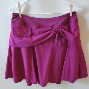 Athleta Pink Bubble Mini Skirt Tie Front Casual
